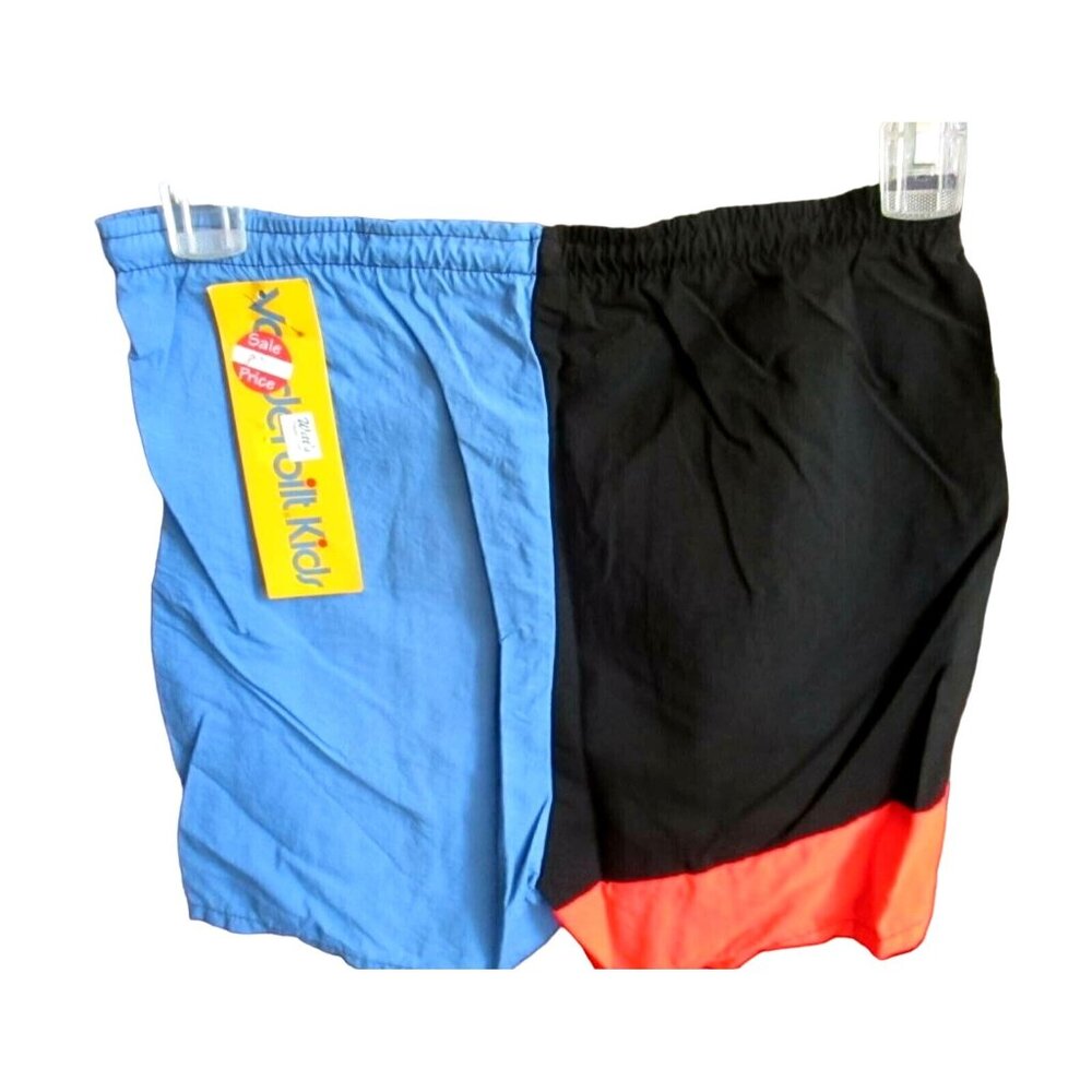 Swim Trunks Shorts Vintage 1980's Boys Youth LARGE 24" Retro Surf COLORBLOCK
